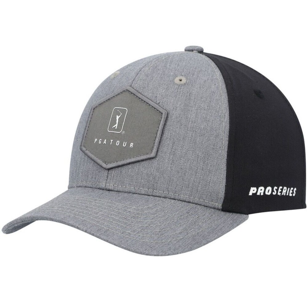 PGA TOUR Women’s Cross Hatch Adjustable Baseball Cap Hat In Gray & Black New